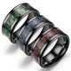 Tri-color Carbon Fiber Couple's Ring Titanium Steel Ring