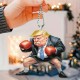 Trump Acrylic Car Interior Pendant Bag Keychain Decoration