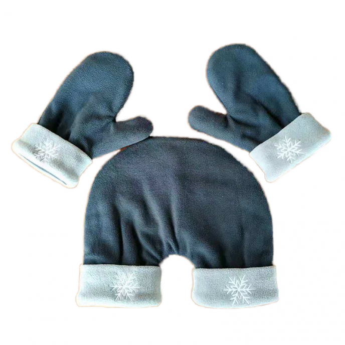 Thickened couple hand-holding gloves double-layer warmth