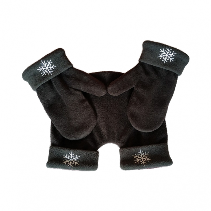 Thickened couple hand-holding gloves double-layer warmth